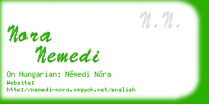 nora nemedi business card