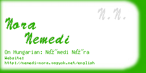 nora nemedi business card